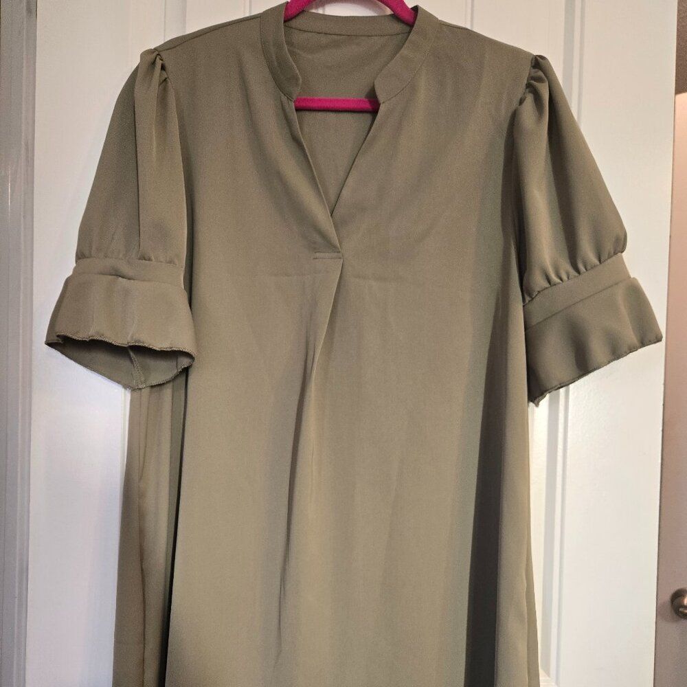 Olive green dress by Shein size XL, new and unused